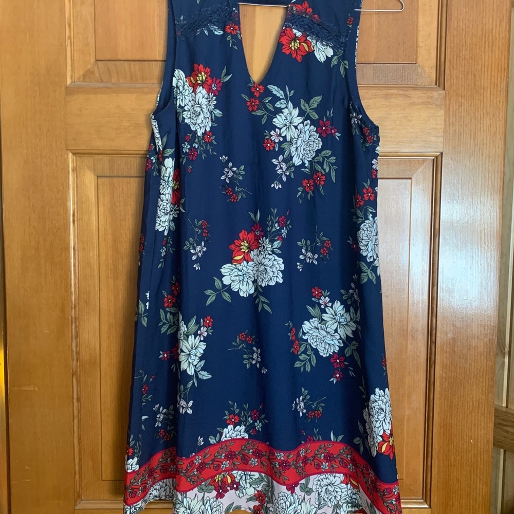 Blue floral dress